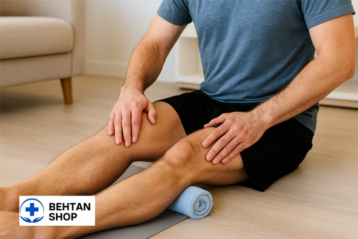 فشار دادن زانو روی حوله |
 بهتن شاپ