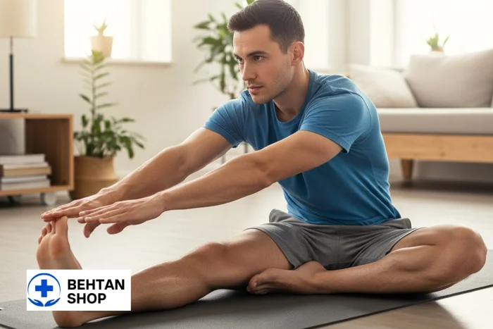 کشش همسترینگ عضلات پشت ران | بهتن شاپ