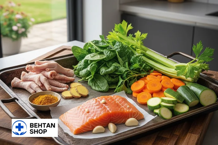 ترکیب پای مرغ با مواد غذایی مفید برای دیسک کمر | بهتن شاپ